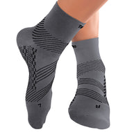 Thin Compression Sock In 4 Sizes - Gray & Black, 1 Pair