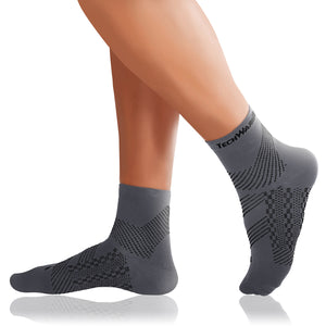 Thin Compression Sock In 4 Sizes - Gray & Black, 1 Pair