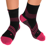 Targeted Compression Sock with Cushioning In 2 Sizes - Black & Pink, 1 Pair