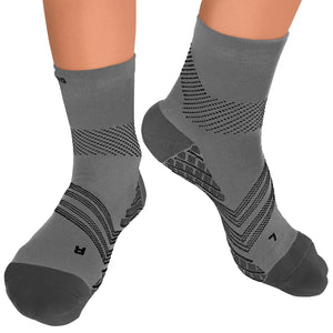 Targeted Compression Sock with Cushioning In 4 Sizes - Gray & Black, 1 Pair