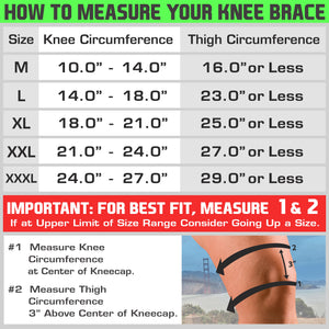 Bidirectional 3 Strap Knee Brace (GRAY) - Available in 5 Sizes - from $18.99 - $24.99